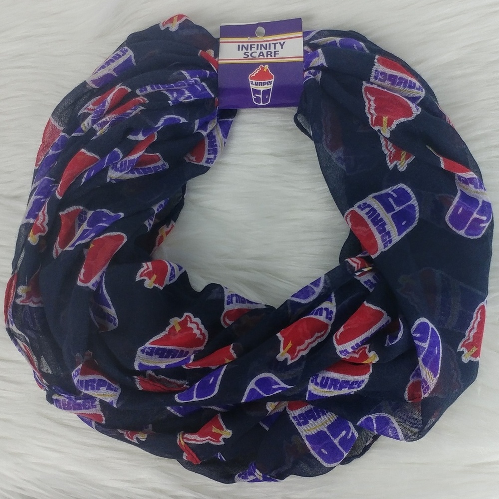 Slurpee 50th Birthday Navy Blue Infinity Scarf
